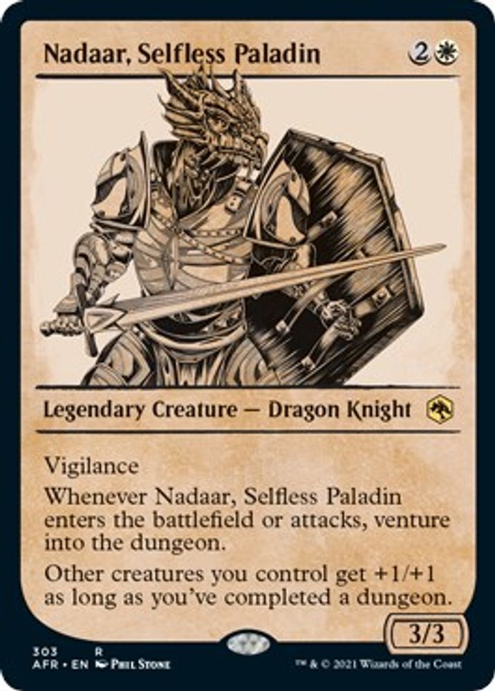 Nadaar, Selfless Paladin (Showcase) · 303 · Adventures in the Forgotten Realms · Non-foil