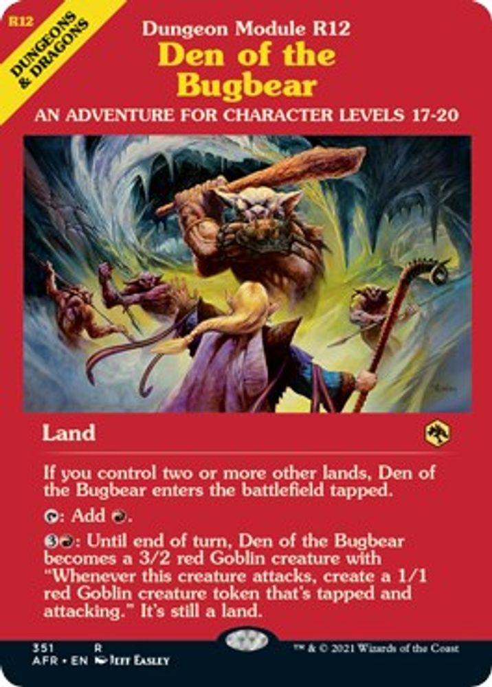 Den of the Bugbear (Dungeon Module) · 351 · Adventures in the Forgotten Realms · Foil