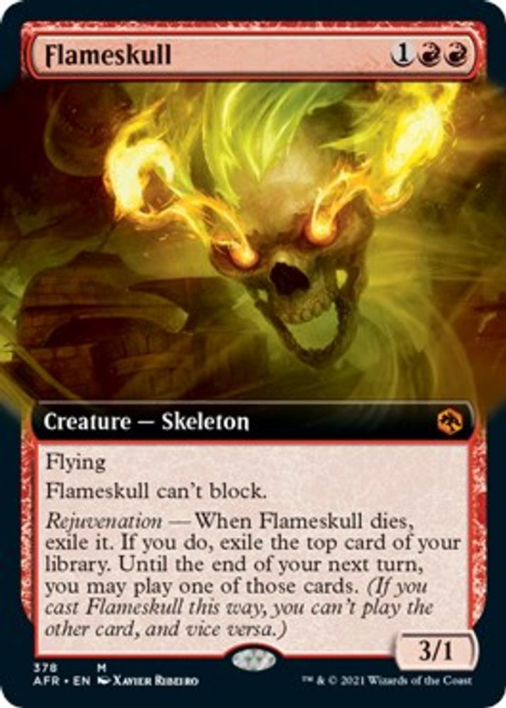 Flameskull (Extended Art) · 378 · Adventures in the Forgotten Realms · Non-foil