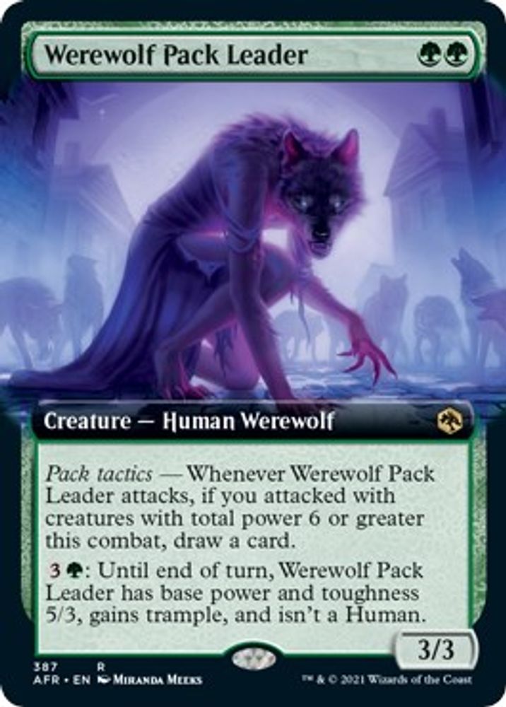 Werewolf Pack Leader (Extended Art) · 387 · Adventures in the Forgotten Realms · Non-foil