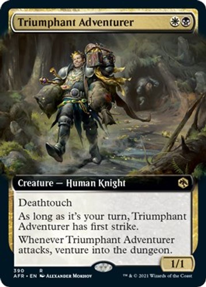 Triumphant Adventurer (Extended Art) · 390 · Adventures in the Forgotten Realms · Foil