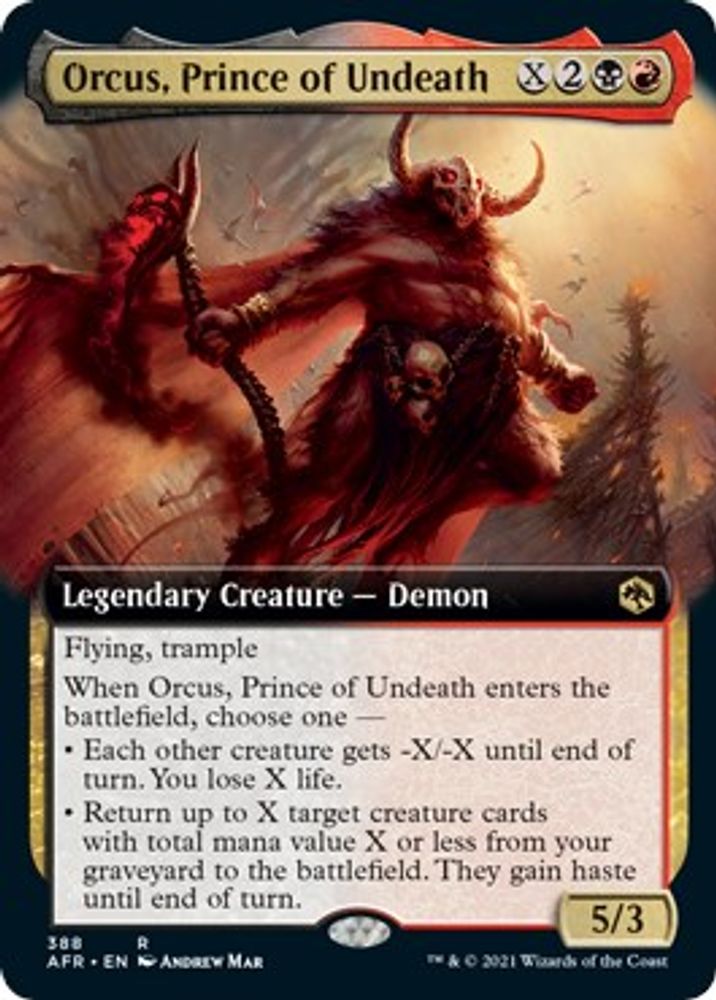 Orcus, Prince of Undeath (Extended Art) · 388 · Adventures in the Forgotten Realms · Foil