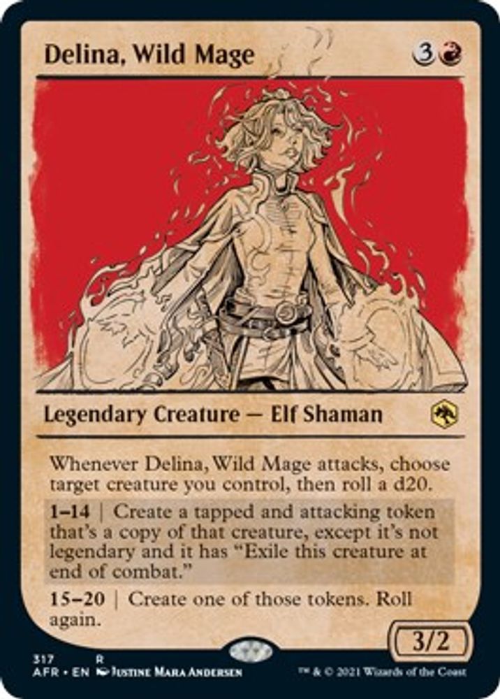 Delina, Wild Mage (Showcase) · 317 · Adventures in the Forgotten Realms · Foil