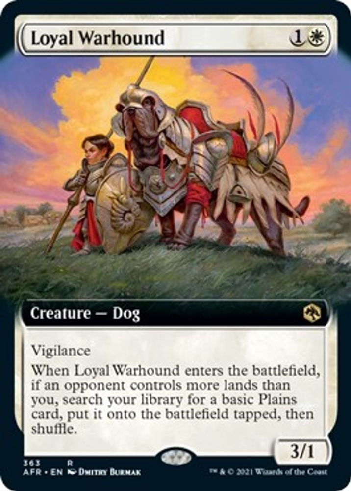 Loyal Warhound (Extended Art) · 363 · Adventures in the Forgotten Realms · Non-foil