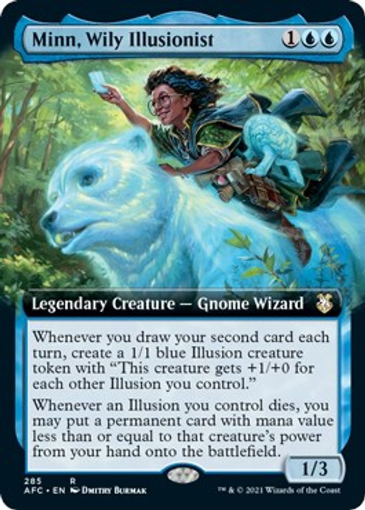 Minn, Wily Illusionist (Extended Art) · 285 · Commander: Adventures in the Forgotten Realms · Non-foil