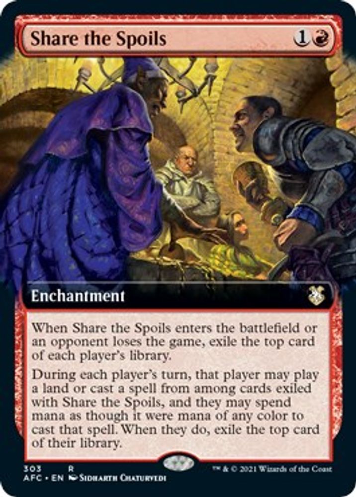 Share the Spoils (Extended Art) · 303 · Commander: Adventures in the Forgotten Realms · Non-foil