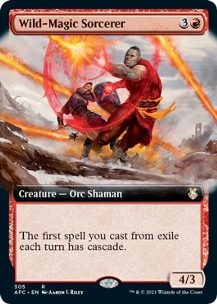 Wild-Magic Sorcerer (Extended Art) · 305 · Commander: Adventures in the Forgotten Realms · Non-foil