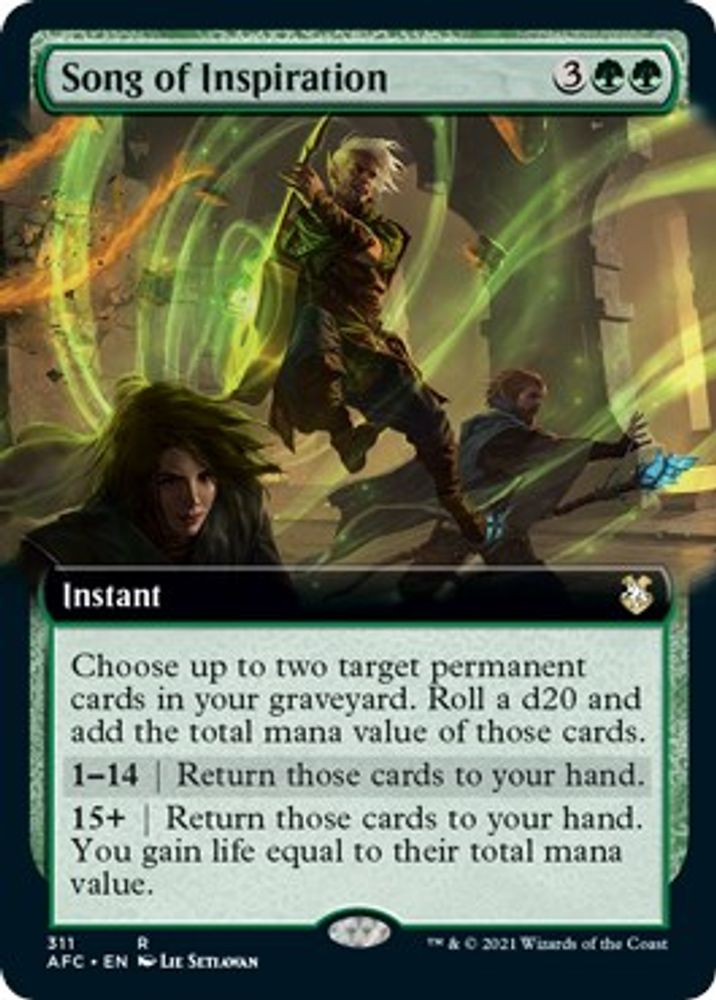 Song of Inspiration (Extended Art) · 311 · Commander: Adventures in the Forgotten Realms · Non-foil