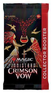 Magic: the Gathering - Innistrad Crimson Vow - Collector Booster Pack - The Gathering Innistrad Crimson Vow collector booster pack with gothic winged figures and fiery chalice artwork.