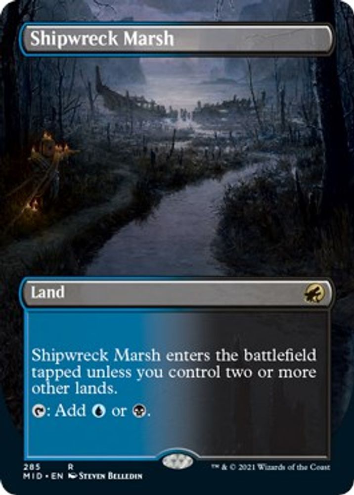 Shipwreck Marsh (Borderless) · 285 · Innistrad: Midnight Hunt · Non-foil