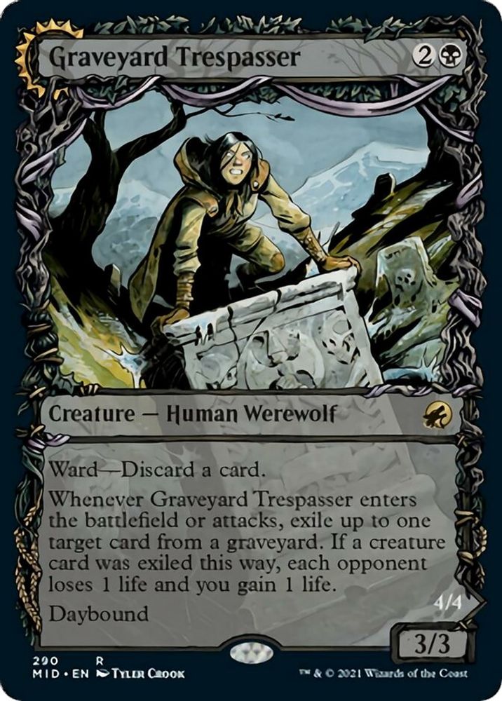 Graveyard Trespasser (Showcase) · 290 · Innistrad: Midnight Hunt · Non-foil
