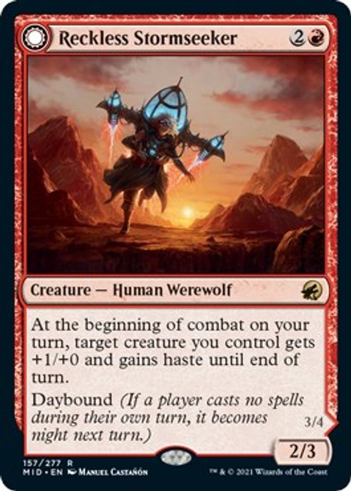 Reckless Stormseeker · 157 · Innistrad: Midnight Hunt · Non-foil