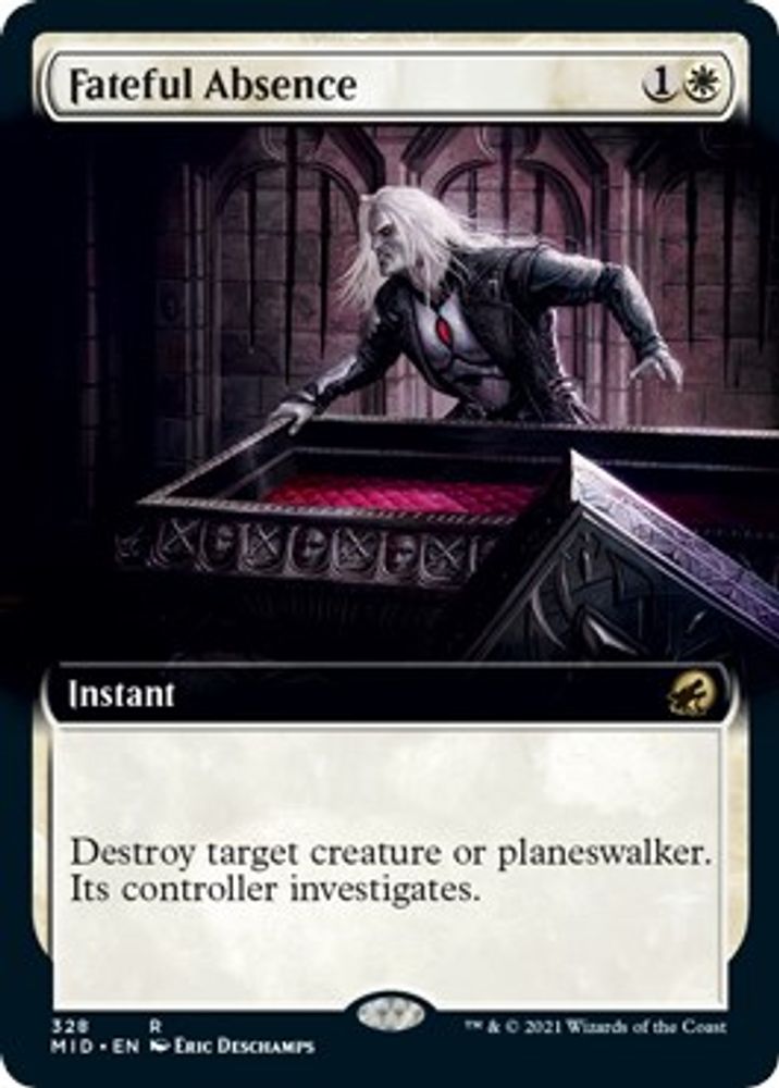 Fateful Absence (Extended Art) · 328 · Innistrad: Midnight Hunt · Foil
