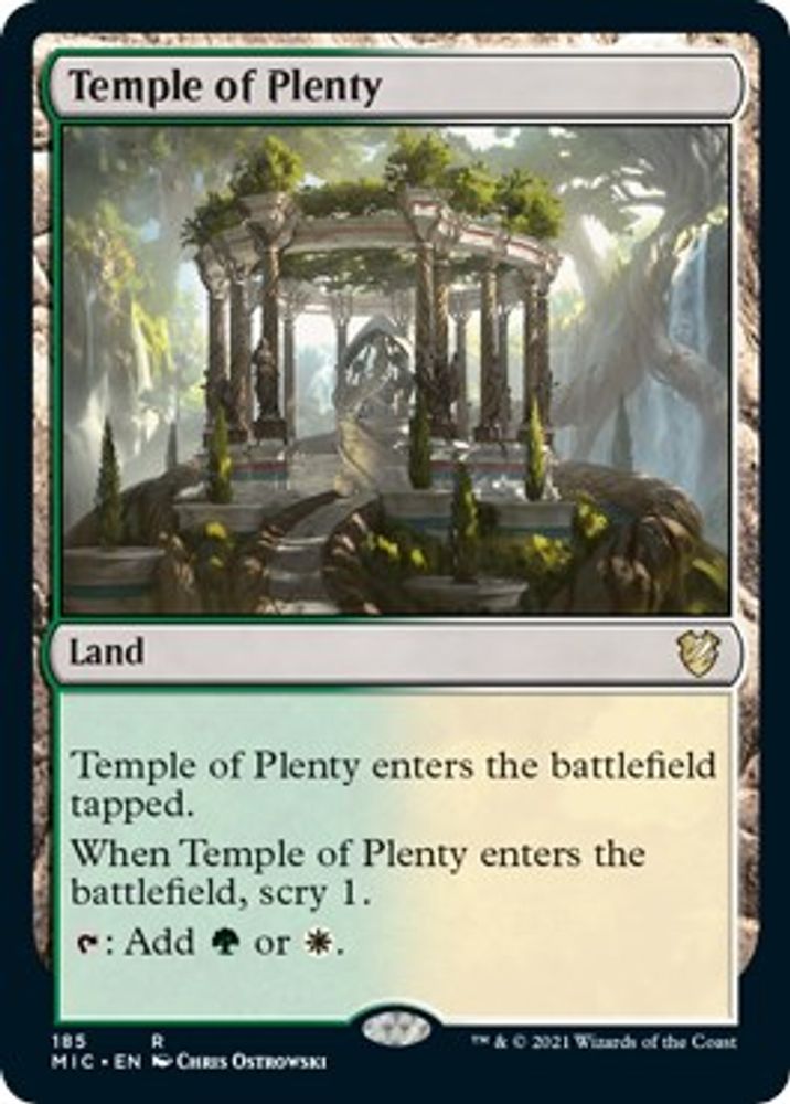 Temple of Plenty · 185 · Commander: Innistrad: Midnight Hunt · Non-foil