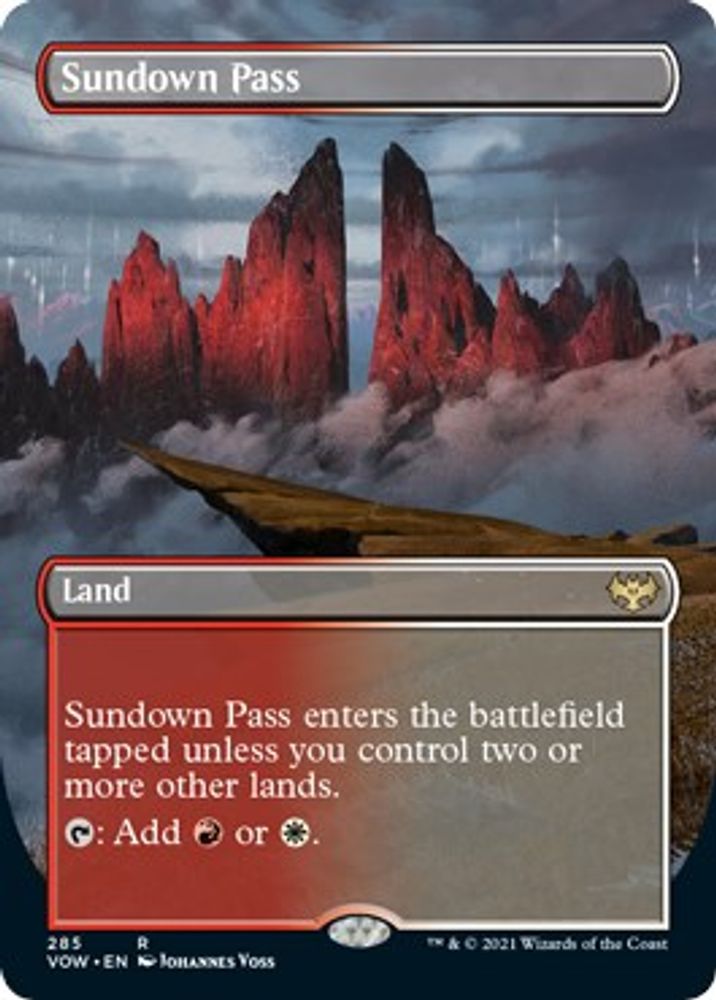 Sundown Pass (Borderless) · 285 · Innistrad: Crimson Vow · Non-foil