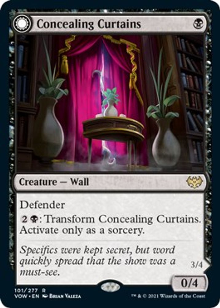 Concealing Curtains · 101 · Innistrad: Crimson Vow · Non-foil