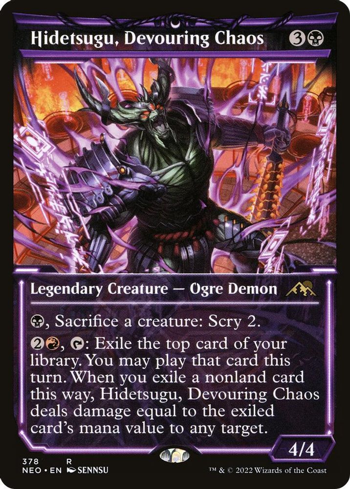 Hidetsugu, Devouring Chaos (Showcase) · 378 · Kamigawa: Neon Dynasty · Non-foil