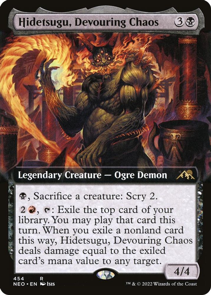 Hidetsugu, Devouring Chaos (Extended Art) · 454 · Kamigawa: Neon Dynasty · Non-foil