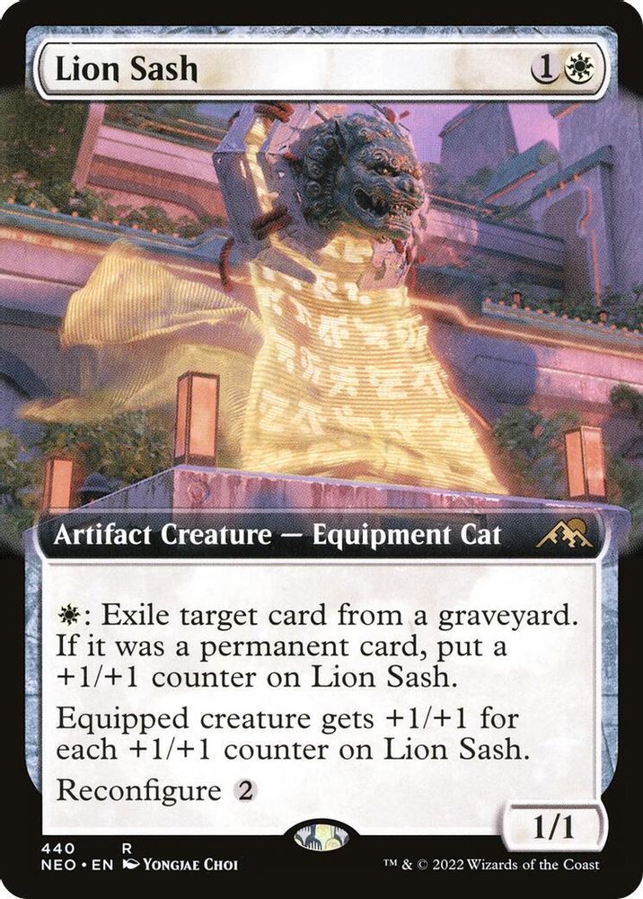 Lion Sash (Extended Art) · 440 · Kamigawa: Neon Dynasty · Non-foil