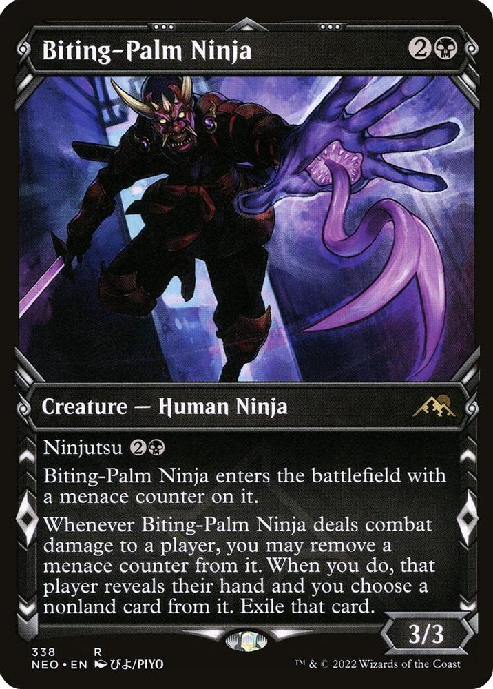 Biting-Palm Ninja (Showcase) · 338 · Kamigawa: Neon Dynasty · Non-foil