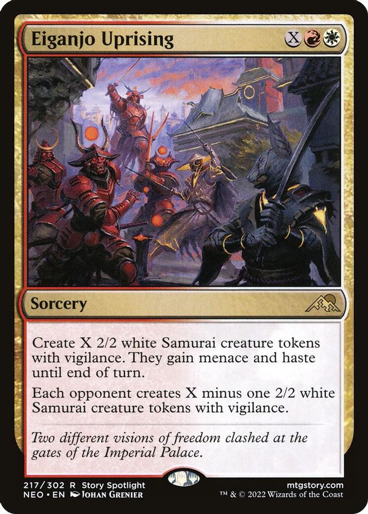 Eiganjo Uprising · 217 · Kamigawa: Neon Dynasty · Non-foil