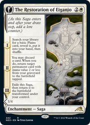 The Restoration of Eiganjo (Extended Art) · 442 · Kamigawa: Neon Dynasty · Foil