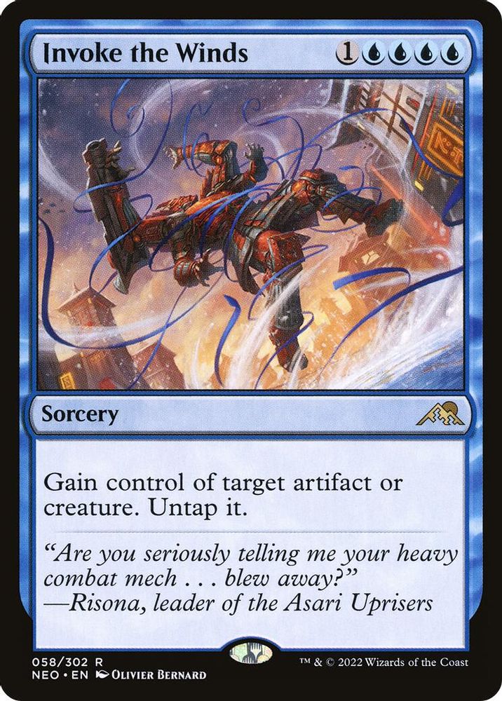 Invoke the Winds · 58 · Kamigawa: Neon Dynasty · Non-foil