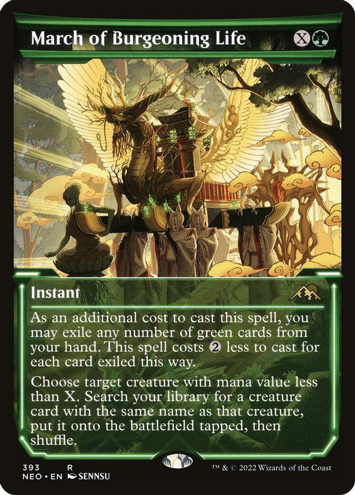March of Burgeoning Life (Showcase) · 393 · Kamigawa: Neon Dynasty · Non-foil