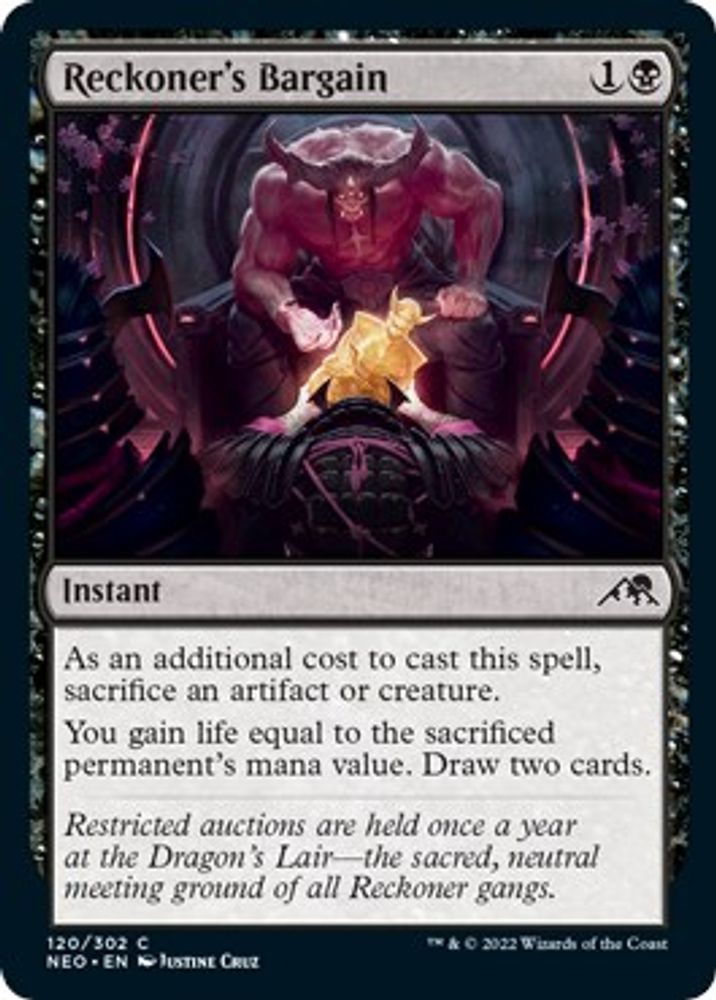 Reckoner's Bargain · 120 · Kamigawa: Neon Dynasty · Foil