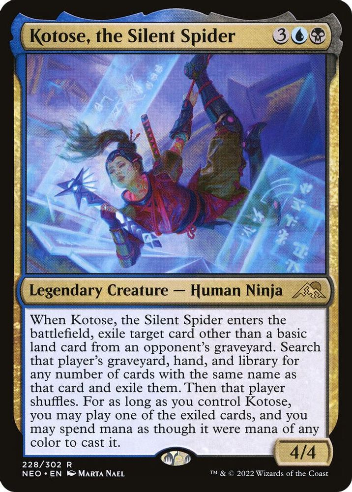 Kotose, the Silent Spider · 228 · Kamigawa: Neon Dynasty · Non-foil
