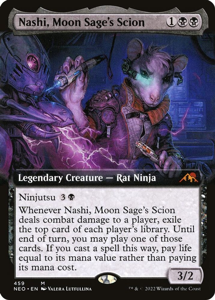 Nashi, Moon Sage's Scion (Extended Art) · 459 · Kamigawa: Neon Dynasty · Foil