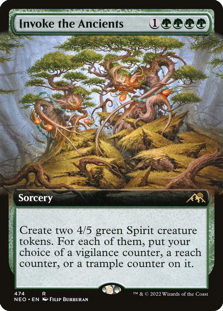 Invoke the Ancients (Extended Art) · 474 · Kamigawa: Neon Dynasty · Non-foil