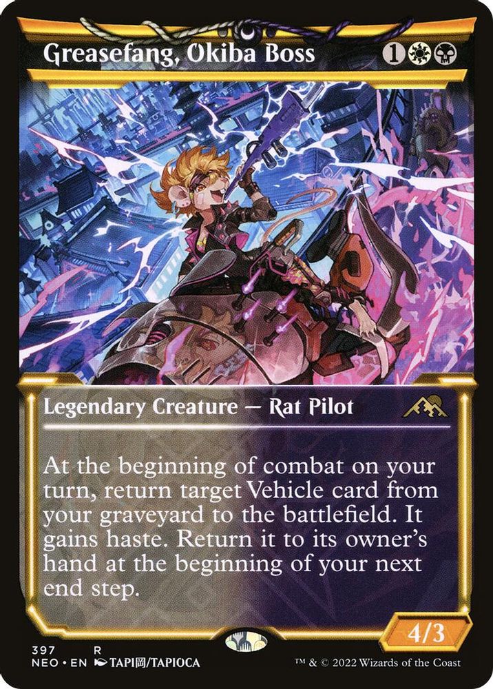 Greasefang, Okiba Boss (Showcase) · 397 · Kamigawa: Neon Dynasty · Non-foil