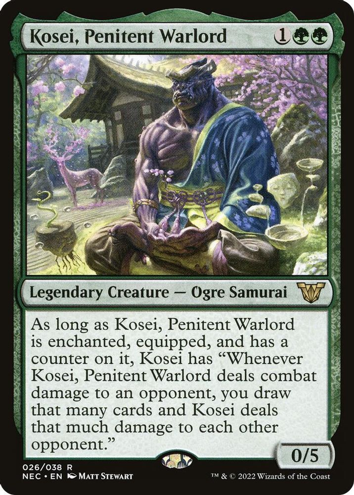 Kosei, Penitent Warlord · 26 · Commander: Kamigawa: Neon Dynasty · Non-foil