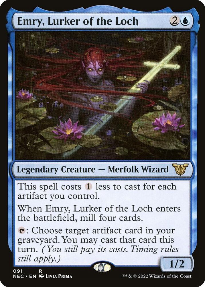 Emry, Lurker of the Loch · 91 · Commander: Kamigawa: Neon Dynasty · Non-foil