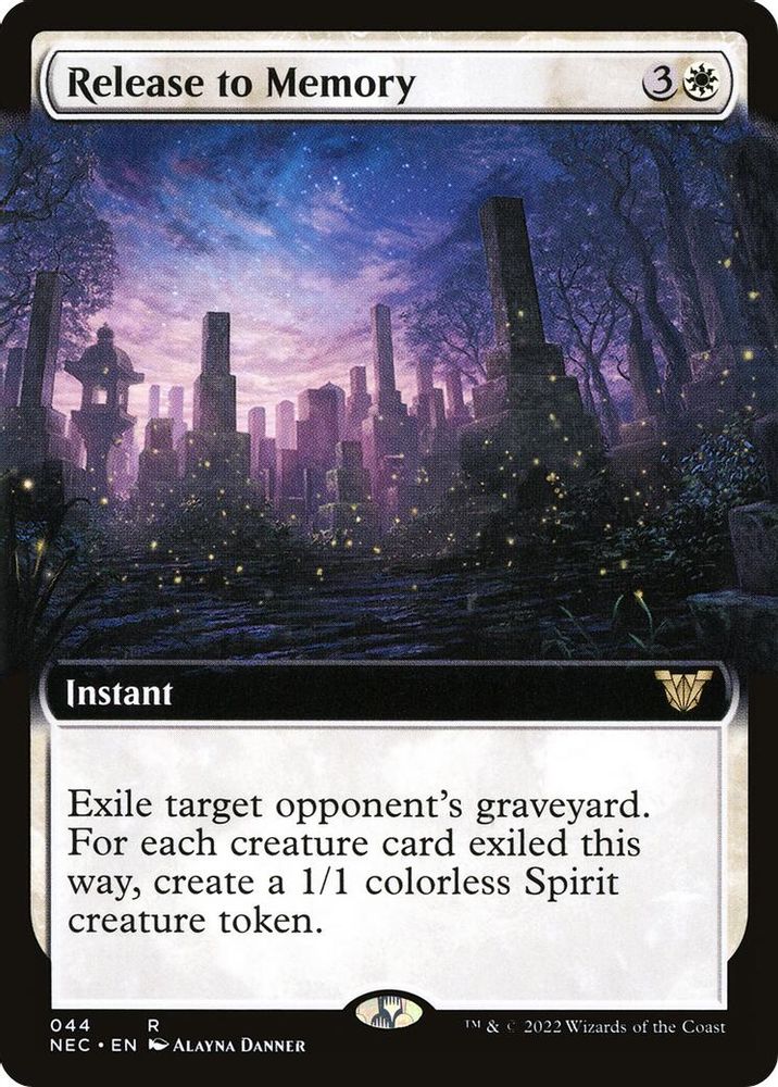 Release to Memory (Extended Art) · 44 · Commander: Kamigawa: Neon Dynasty · Non-foil