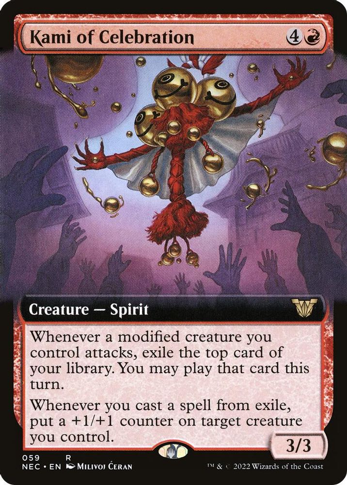 Kami of Celebration (Extended Art) · 59 · Commander: Kamigawa: Neon Dynasty · Non-foil