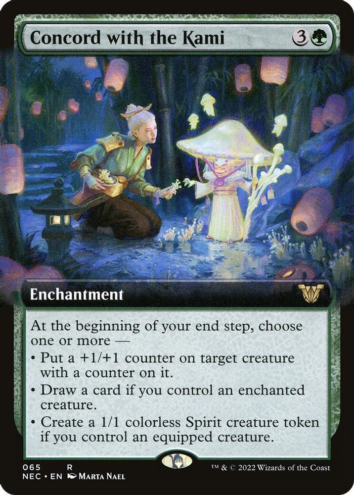 Concord with the Kami (Extended Art) · 65 · Commander: Kamigawa: Neon Dynasty · Non-foil