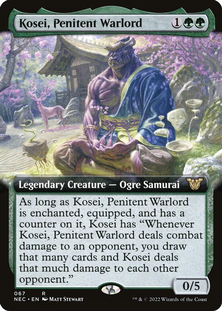 Kosei, Penitent Warlord (Extended Art) · 67 · Commander: Kamigawa: Neon Dynasty · Non-foil