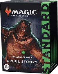Challenger Deck 2022: Gruul Stompy - The Gathering Challenger Deck 2022 Gruul Stompy with roaring bear artwork on black box with green standard label.