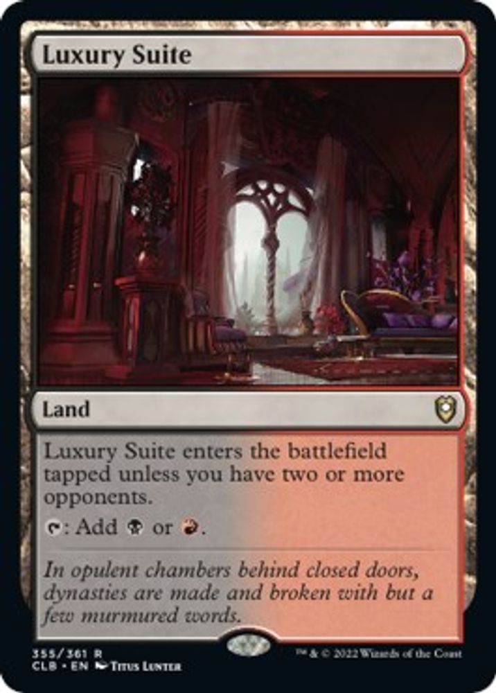 Luxury Suite · 355 · Commander Legends: Battle for Baldur's Gate · Non-foil