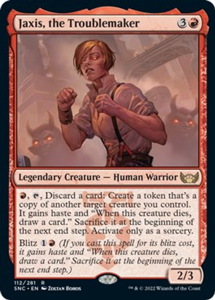 Jaxis, the Troublemaker · 112 · Streets of New Capenna · Non-foil