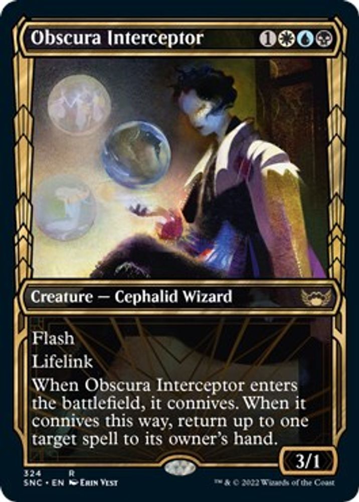 Obscura Interceptor (Showcase) · 324 · Streets of New Capenna · Non-foil