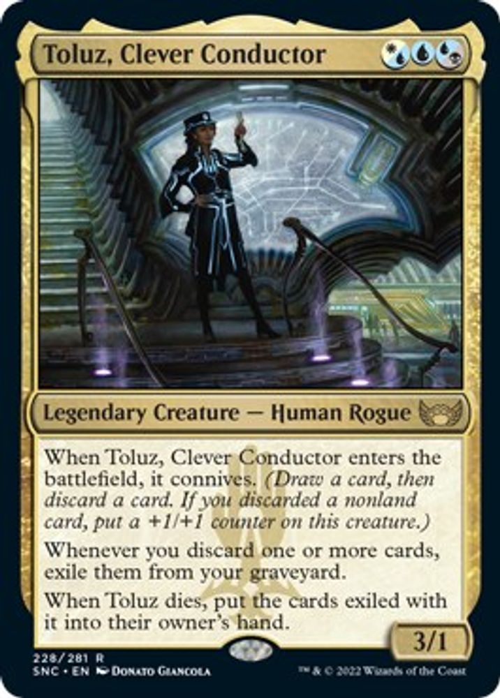 Toluz, Clever Conductor · 228 · Streets of New Capenna · Non-foil
