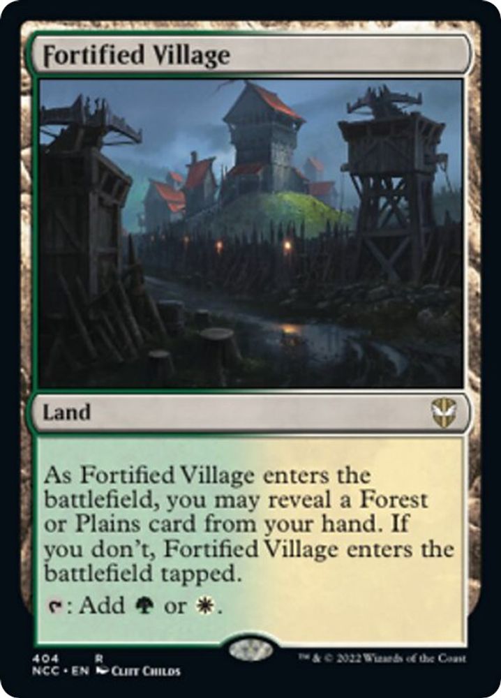 Fortified Village · 404 · Commander: Streets of New Capenna · Non-foil