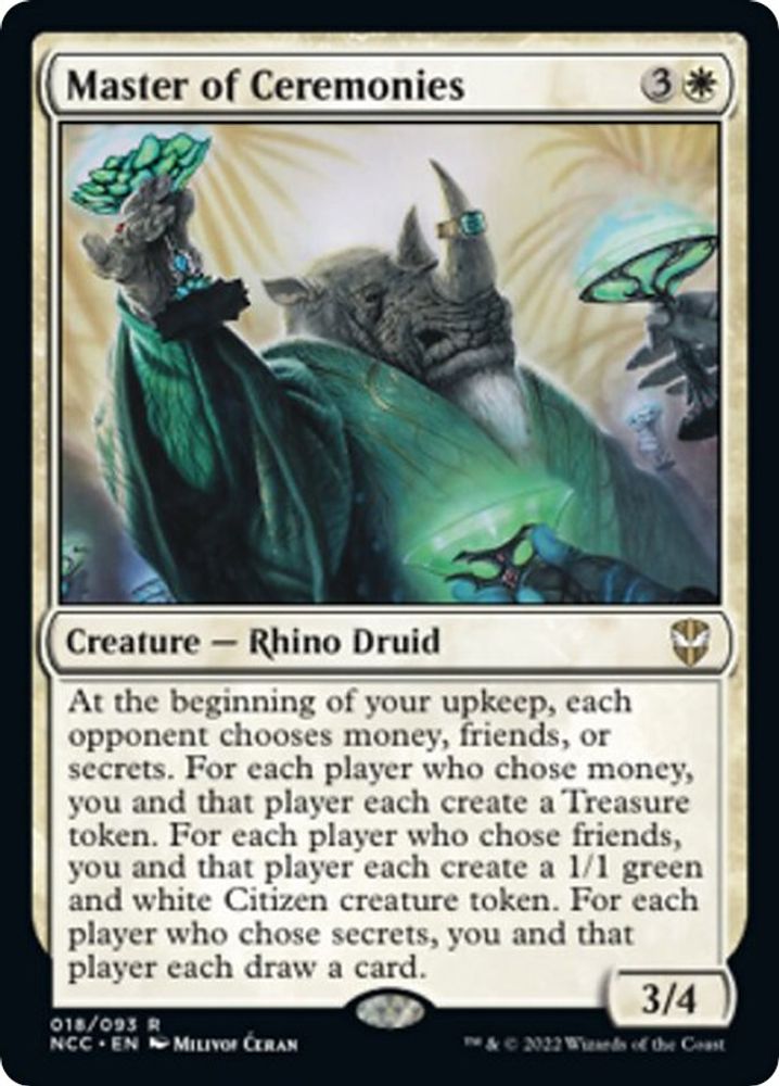 Master of Ceremonies · 18 · Commander: Streets of New Capenna · Non-foil