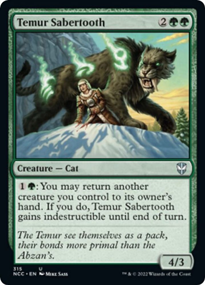 Temur Sabertooth · 315 · NCC · Non-foil