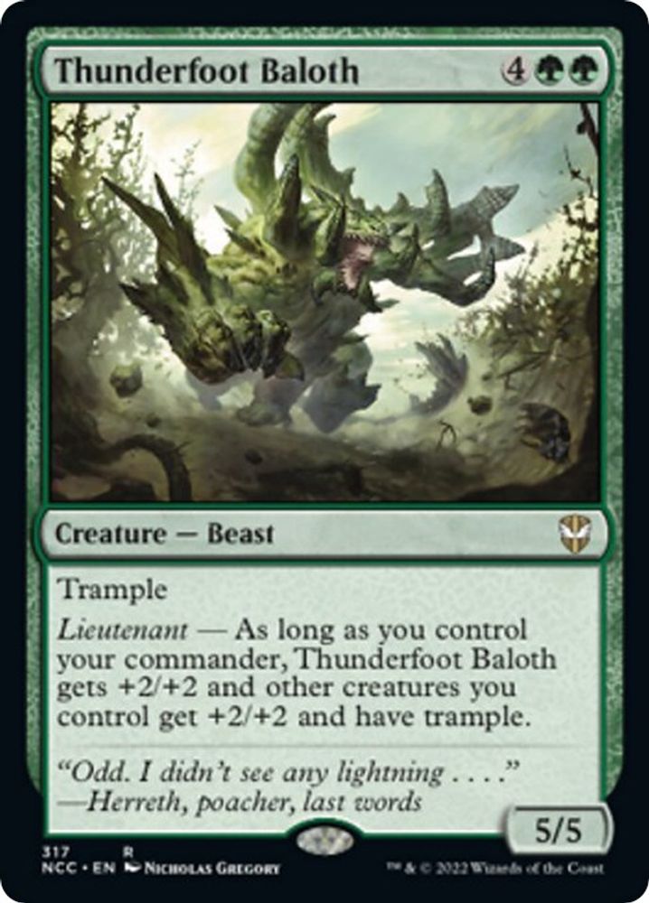 Thunderfoot Baloth · 317 · NCC · Non-foil