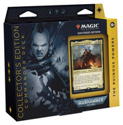 Magic: the Gathering - Warhammer 40k Commander - The Ruinous Powers Collector's Edition - The Gathering Warhammer 40k Commander The Ruinous Powers Collector's Edition box with dark fantasy artwork and visible game.