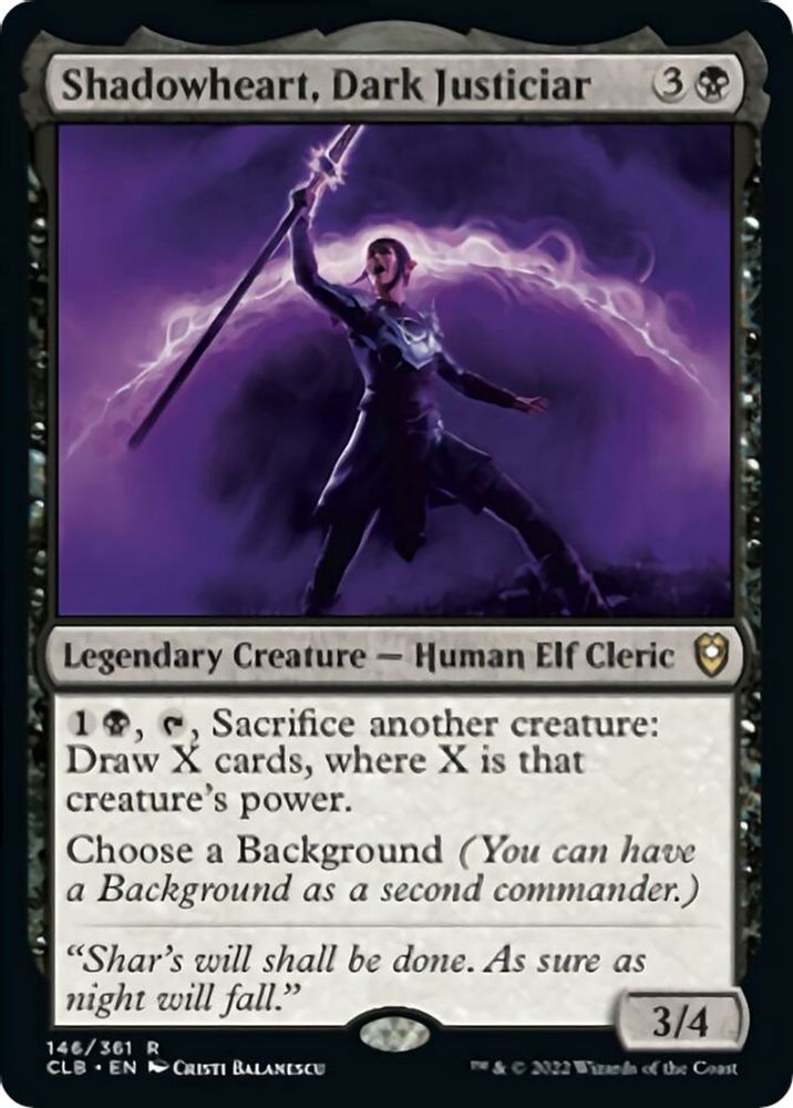 Shadowheart, Dark Justiciar · 146 · Commander Legends: Battle for Baldur's Gate · Non-foil